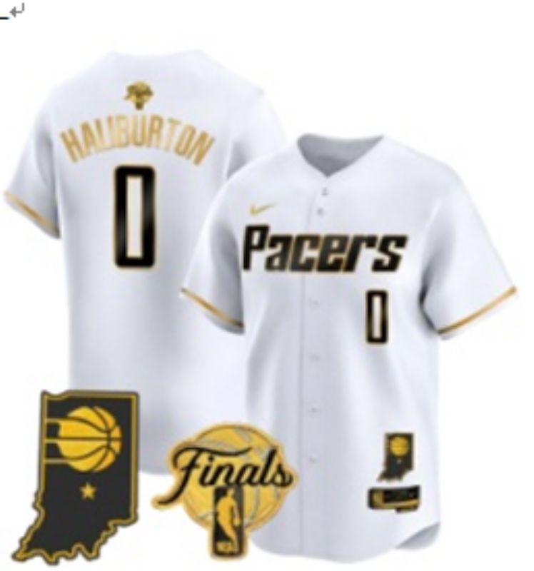 Men 2025 Indiana Pacers #0 Haliburton White Joint Name NBA Jersey style 5->indiana pacers->NBA Jersey